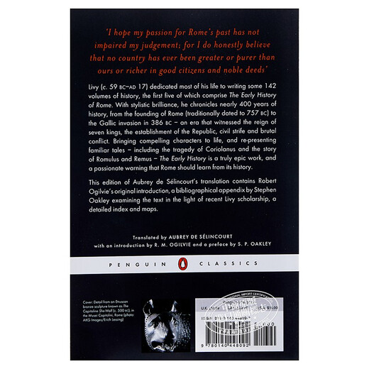 英文原版 The Early History of Rome罗马早期历史