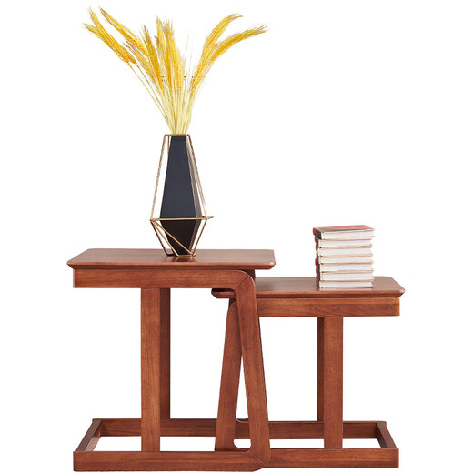 
Guangming furniture solid wood coffee table living room side modern simple wooden square table high and low coffee table 3291 3291-42