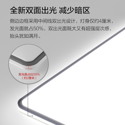 OPPLE ceiling lamp LED dimming large wattage large size modern simple living room lighting package 1 package installation