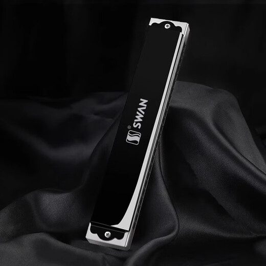 Swan Imported Cherry High-End 28-Loch Polyphonische C-Tune Mundharmonica Geschenk für Erwachsene Stress professionelle Leistung 24-Loch-Polyphonische A-Tune-Sandelholz-Geschenkbox + Begleitung u Festplatte