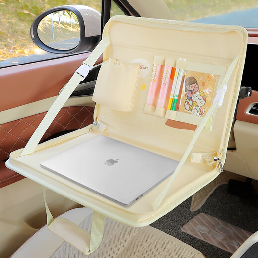 
Aibu and cotton car small table plate rear folding table car seat back storage bag car dining table steering wheel computer table spring trip [foldable + front and rear row use]