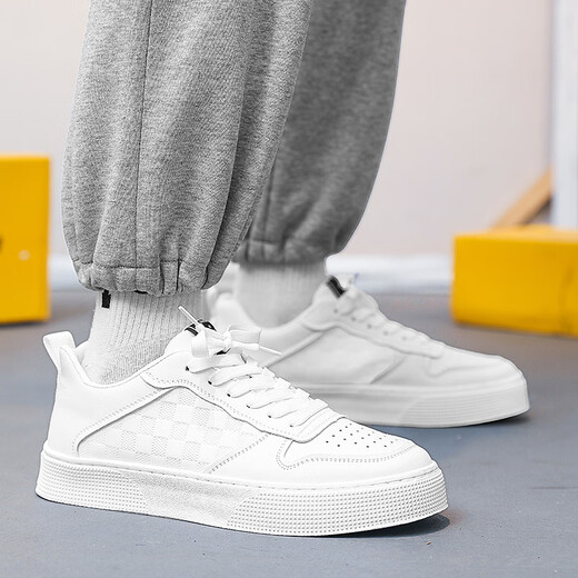 Changxiang Huili White Shoes Мужская весна и лето Новая дышащая повседневная тенденция спортивная обувь, не скользящая, просто повышающая высота мужская обувь MD-TB88 White 39