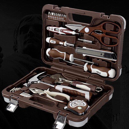 Hardware tool box set repair electrician set multi-functional household manual combination with electric drill 2018 version E122 corded electric drill