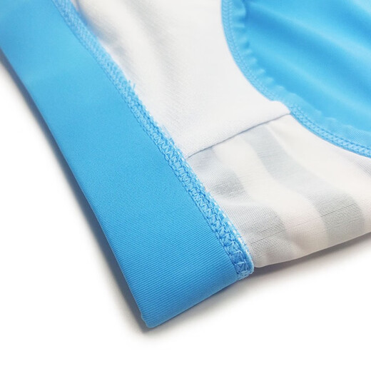 UXH boys' briefs, color-blocked, polyester, spandex, elastic fabric, tethered, adjustable, close-fitting fabric, comfortable beach surfing wear, dark blue XL