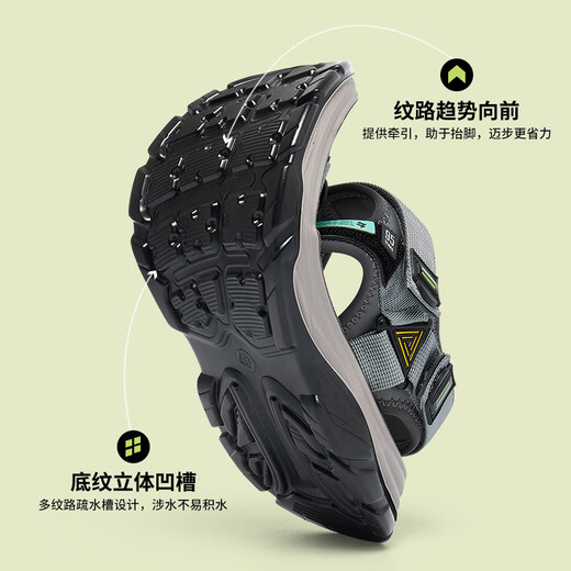 Senma (Senma) Fashionable and trendy thick-soled beach shoes Velcro sandals Outdoor casual men 514216802 Gray 42 sizes