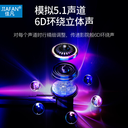 Jiafan Nubia Z50 Ultra Mobile Phone Headphones Red Magic 10 9s 8 Pro+Wired 7s Semi-Interry Red Magic 6Spro Tencent Juego Evisiones 6 Z40S Pro 6R Aurices Negro y rojo de 3.5 mm Boca redonda 丨 Hifi Calidad de sonido 丨 Reducción inteligente de ruido
