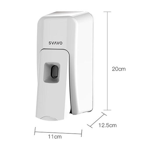 Ruiwo (SVAVO) VX688 Manual blanco Dispensador de jabón 600ml Ranguero desinfectante para la mano de la mano desinfectante de mano montada en la pared