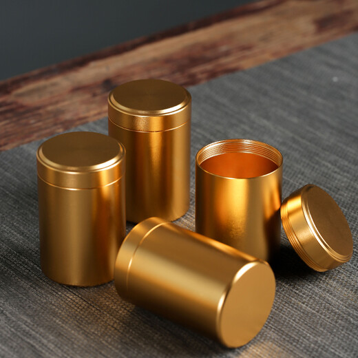 Edo 60ml free cloth bag, aluminum alloy tea can, portable tea can, travel tea can, tea storage can, packaging box