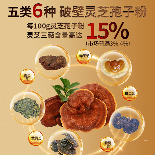 五色破壁灵芝孢子粉胶囊滋补营养品中老年增强免疫力术后探病礼物