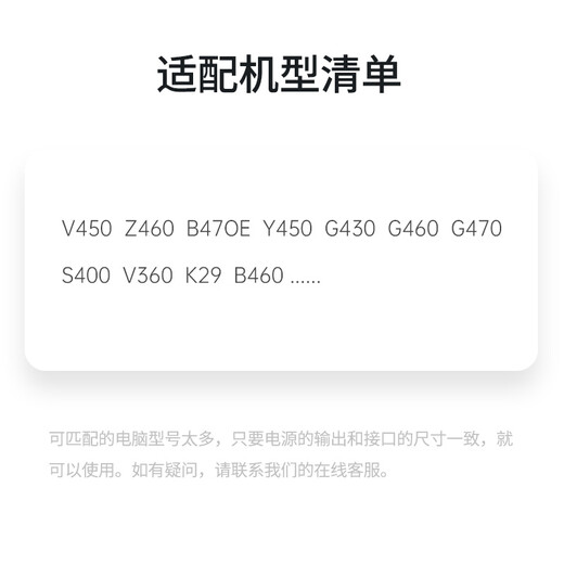 Mirius (mryc) Lenovo laptop charger 20V3.25A computer power adapter S405 S410 S415 S435 G460 power cord 65W round mouth 5.5*2.5