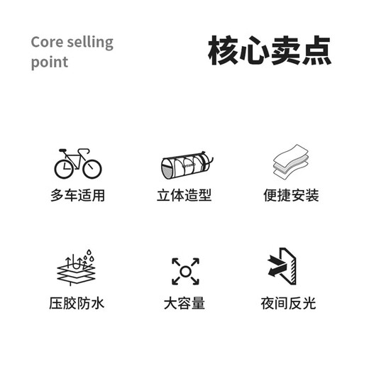 塔斯队长（TOSUOD）自行车头包公路车首包防水横梁桶包山地车骑行收纳 2.0L-收纳包