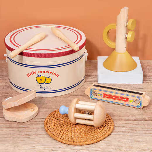 Qiyuemang Xiaoxiao Musiker Percussion Instrument Kindergarten Kindertrommel Orff Drum Babymusik Aufklärung Schlagen Spielzeug Orff Percussion Instrument Set