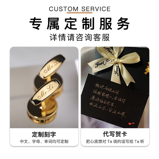 URBAN TAKE<Long Teng> Cufflinks Men's Light Luxury Suit French Shirt Wedding Groom Customized Fashion Cuff Buttons Cuff Pins Golden Dragon Cuff Buttons + Tie Clip Gift Box