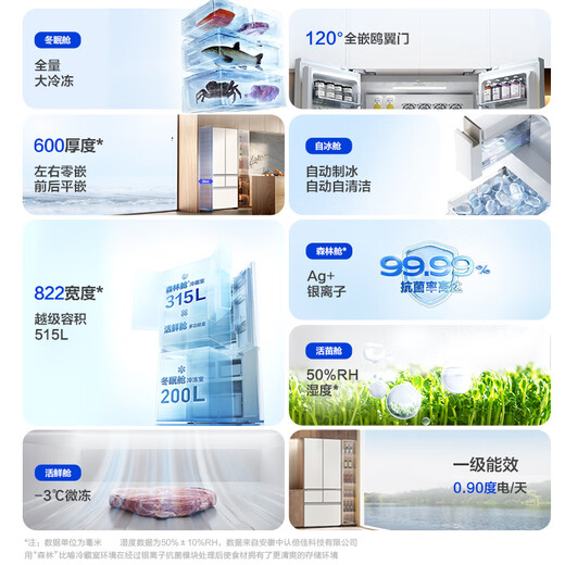 Panasonic state subsidy Big Seal 2.0 ultra-thin fully embedded 515-liter French-style multi-door refrigerator first-class energy efficiency intelligent control self-cleaning automatic ice-making household refrigerator White NR-JE52TGA-W