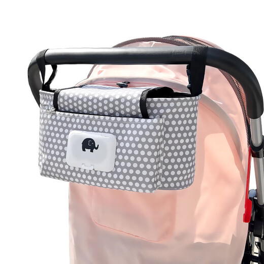 Clcey Kinderwagen Hanging Bag Elektrische Tragbare Emu Hanging Bag Mama Tasche große Kapazität Mehrzweckwickelbeutel weißer Bär