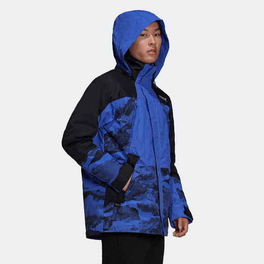 阿迪达斯（adidas） 三叶草羽绒服男装冬季新款鸭绒保暖舒适休闲运动服连帽外套 H13578 S