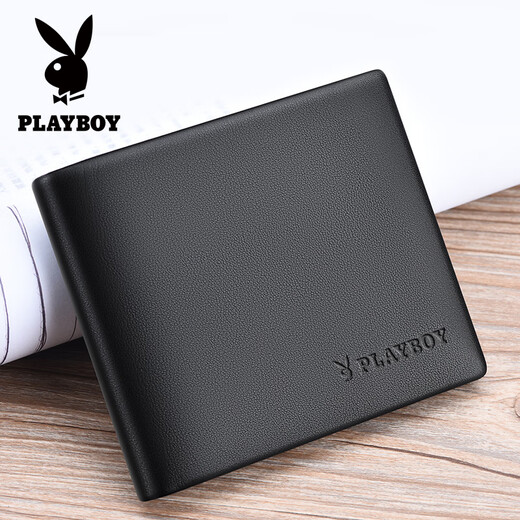 Playboy Herren Brieftasche Short Money Chuck Layer Cowide Jugend Horizontaler Brieftasche, um Papa und Ehemann Geburtstagsgeschenk zu geben
