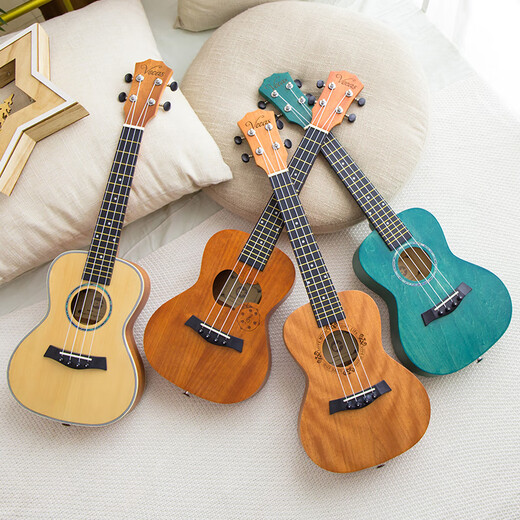 WEIKASI Ukulele Beginners Girls and Male Students Van board 23-inch Uklili Little Guitar Children's Musical Instruments 23-inch - Sky Blue + Full Gift Pack 23-inch