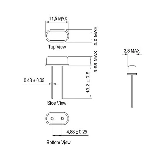 Lanshi industrial-grade in-line crystal oscillator, high temperature resistance 32MHZ (100 pieces)