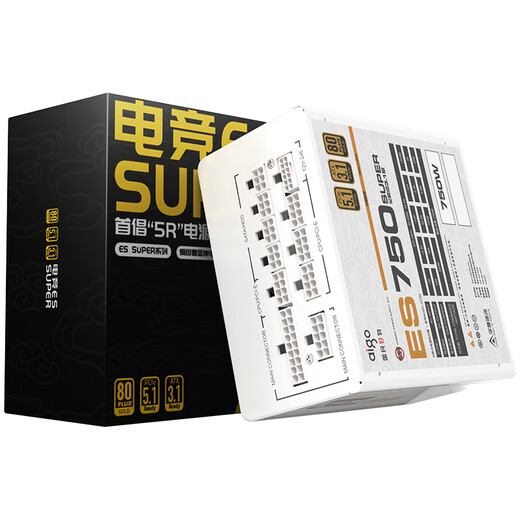 Patriot Esports ES750W/850W SUPER Goldmedaille, Vollmodul, Desktop-Computer-Host-Netzteil, japanischer Kondensator, ATX3.1, geprägtes Kabel, ES750W SUPER Goldmedaille, Vollmodul, ATX3.1, weiß