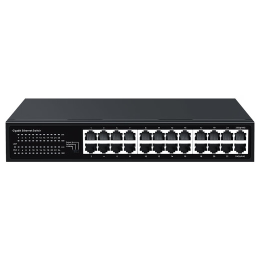 Lianguo Gigabit switch 5 ports 8 ports 16 ports 24 ports 100M enterprise-level home dormitory security monitoring network splitter splitter switch 24-port Gigabit switch 13 inches can be mounted on the rack