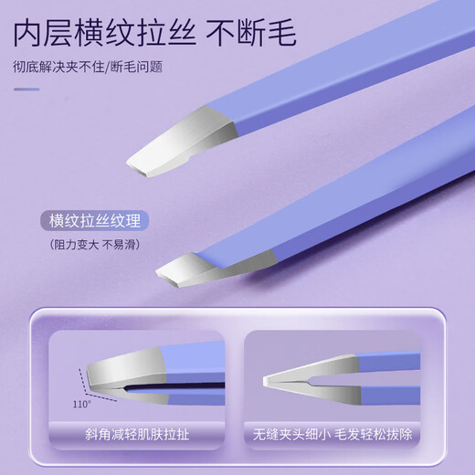 XIAO TIAN LAI eyebrow clip, small tweezers, hair plucking pliers, beard clip, armpit hair clip, gray hair clip, double eyelid eyelash clip, green eyebrow clip four-piece set, free storage bag