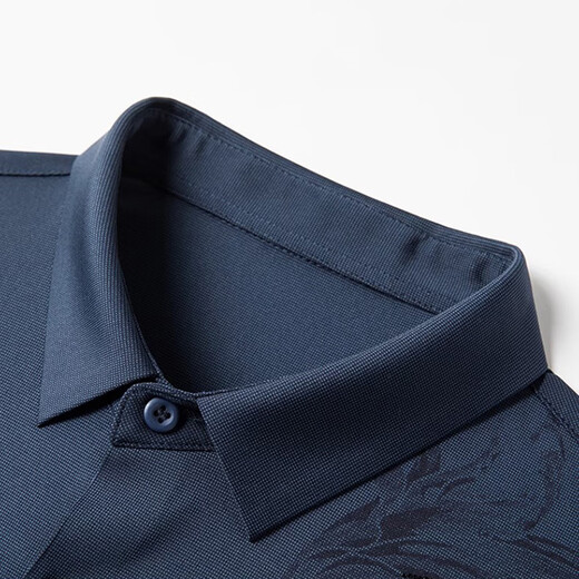 JASONWOOD高端品牌男装长袖衬衫男士春秋新款商务休闲免烫印花男士衬衣上衣 6627红色 XXS 105 推荐【90-110斤】