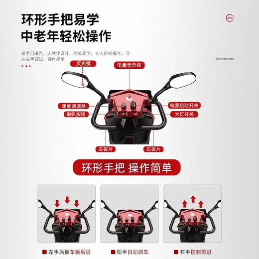 Yongqian elderly electric four-wheeler household foldable moped for the elderly and disabled smart elderly walking electric vehicle 20A lithium battery standard model about 70 miles / motor 300W