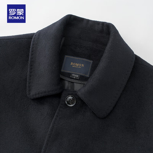 Romon sheep wool woolen coat men's autumn and winter mid-length coat casual warm daddy woolen coat