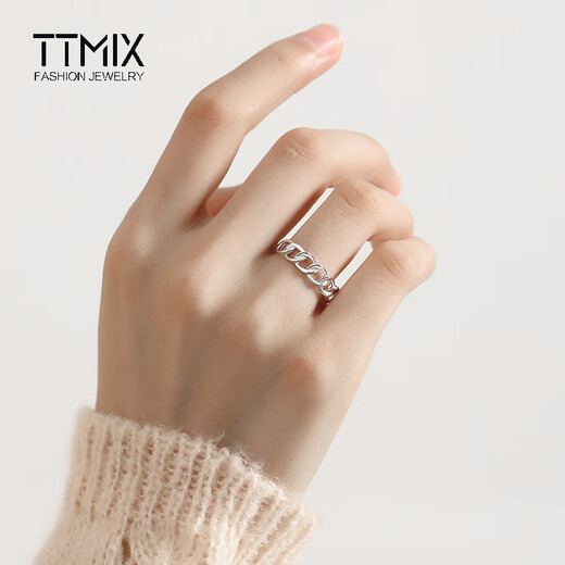 TTMIX live Mobius platinum ring women's fashion pt950 platinum ring adjustable 2.9-3.1g