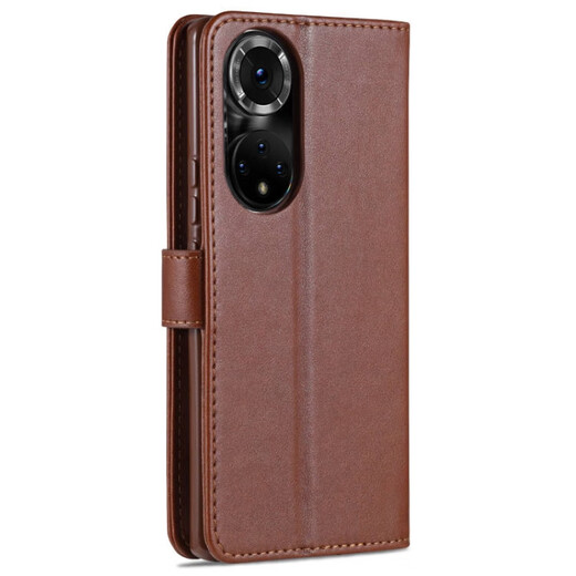 Ju Xiaozhi eignet sich für Ehren 50 Mobiltelefonhülle Flip Leder Hülle N-AN00 Wallet Card-Plug-In-Hülle Full-Pack Anti-Fall-Fall-Innenschale mit magnetischer Schnallen Schutzschutz für Männer und Frauen Ehren 50 [Rose Red]