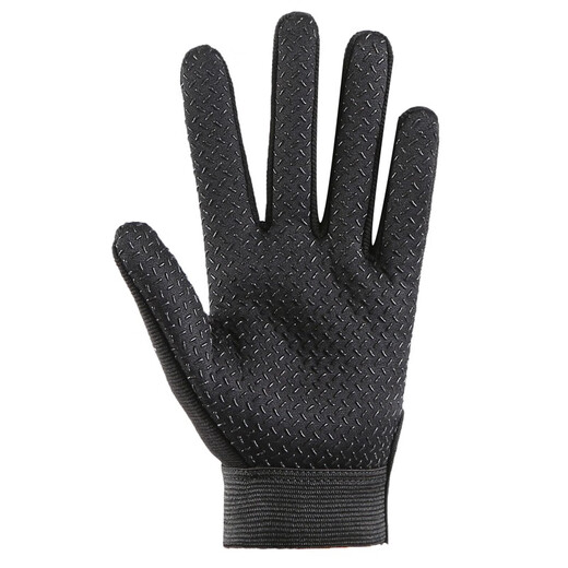 HTBT 8-14 years old children's cycling gloves for boys and girls in autumn and winter thickened and warm outdoor sports mountain bike tactical training protective full-finger gloves black