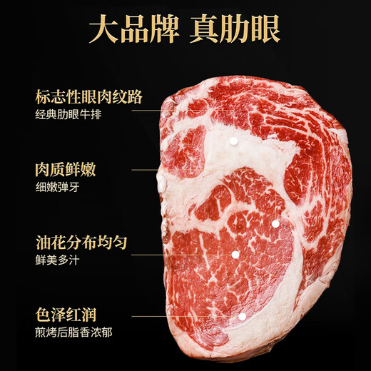 Pizza Hut Premium Whole-Cut Ribeye Steak 900g 5er-Packung Steak Raw BBQ Beef Gifts