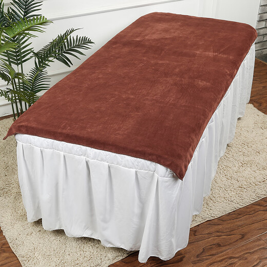 Shantou Lincun beauty salon bath towel pure cotton beauty bed special bed large towel with hole opening health center massage therapy sheet brown medium thick without holes 180x80cm