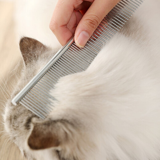 KimPets pet comb cat comb to remove floating hair, dog and cat hair removal comb to remove floating hair, care and beauty brush, medium size 19*3.5cm