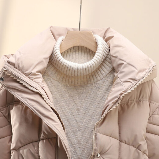 Zimu-Baumwoll- und Leinenwinterkleidung für Frauen koreanische Kurzversion modische und fremde Stil Maillard Kapuze-Baumwollmantel 6628 Khaki M (Empfohlen 95-115 Jin [Jin ist gleich 0,5 kg])