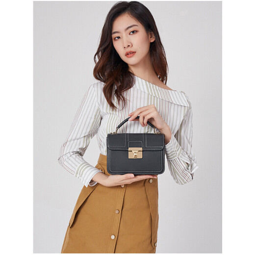 Scarecrow (MEXICAN) women's bag single shoulder crossbody bag women's fashion retro small square bag simple and elegant commuter handbag small square bag birthday gift black