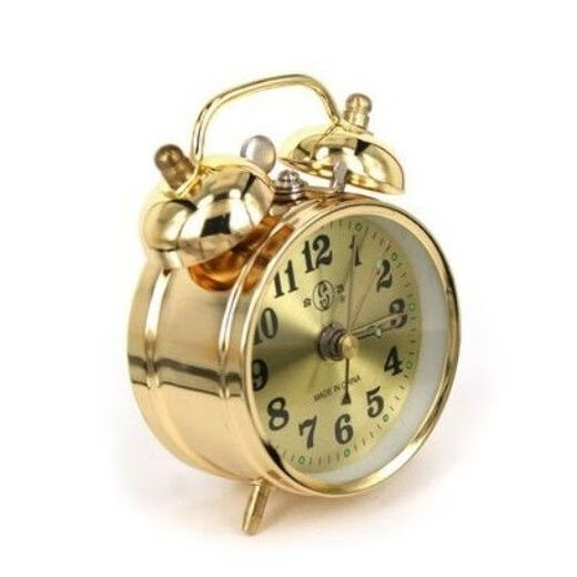 WCZ Mecánico despertador Mecánico Pure Mechanical Super gran volumen Hendeshoe Reloj Vintage Retro Retro Nostálgico Manual creativo Bobinado 867 Gold Mechanical Trompeta