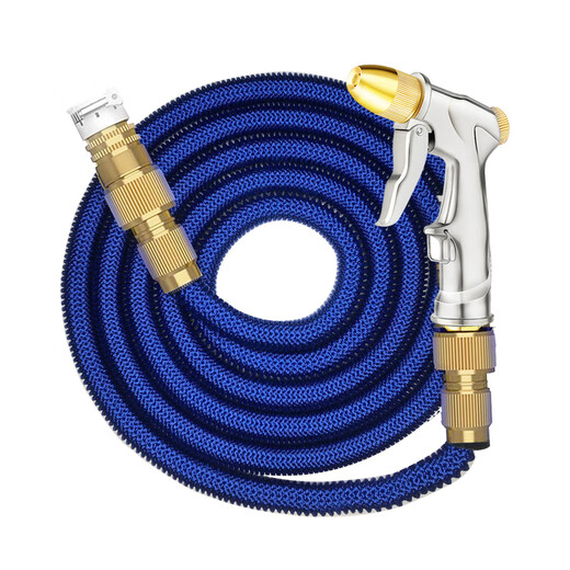 Taoyou home car wash water gun connected to tap water telescopic magic hose car wash artifact high-pressure water grab nozzle watering tool upgraded 7.5 meter set (2.5 meters before water injection)