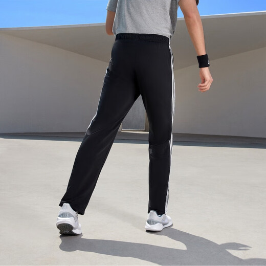 Adidas Herrenhose Neu Laufen Training Fitness Sporthose Lässige Atmungsaktive Modehose Gestrickt Bequeme Jogginghose Hose EI9761/Schwarz Gestrickt/Seite Drei Streifen XL