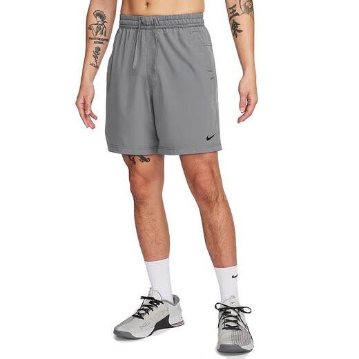 耐克（NIKE）短裤男裤2025夏季新款休闲裤梭织透气宽松五分裤运动裤DV9858-010 梭织速干DV9858-084灰色 XL 建议身高175-180体重150-170斤