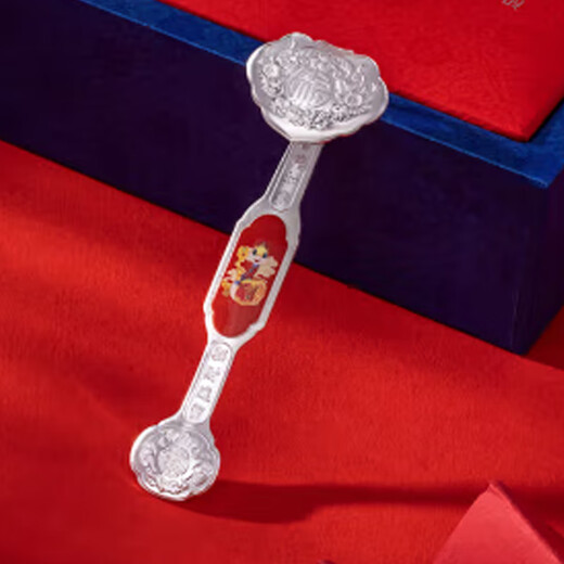 Lossot Pure Silver 999 Ruyi Blessed Snake Silver Bar Ornament Year of the Snake Silver Investment Collection Gift Box