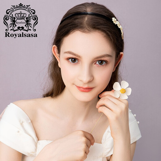 Royal Salsa Korean hairband hair accessories hairband face wash headband imitation crystal hairpin bangs press hairpin clip head jewelry gold