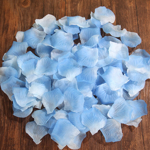 Valentine's Day atmosphere layout, simulated petals, roses, proposal, marriage confession, birthday decoration, romantic wedding, newlywed room, blue petals/120 pieces