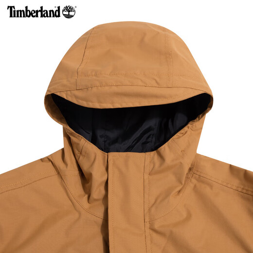 Timberland添柏岚冲锋衣男秋冬户外徒步登山外套防风工装连帽硬壳夹克A695W A695WP47/小麦色/新款刺绣标 XS/165