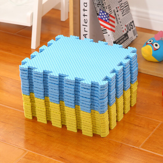 Children's floor mat foam tatami floor mat bedroom crawling sponge mat splicing plastic room floor mat puzzle with a minimum order of ten pieces, yellow 29*29cm (single piece price)