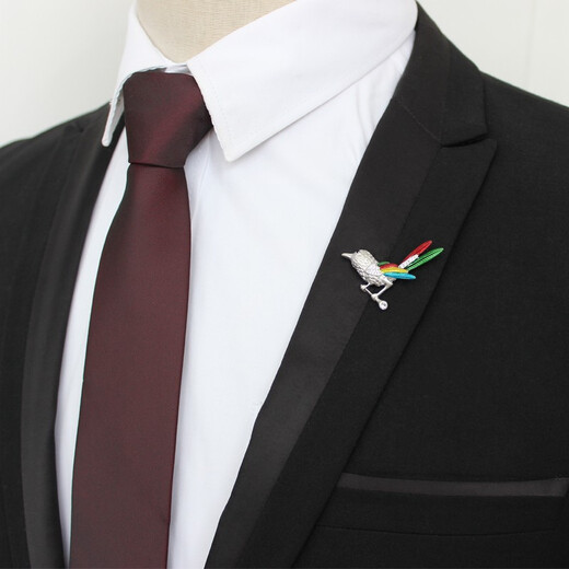 Xifei brooch for men and women, gentleman's fun bird corsage short pin, suit clothing accessories, business casual