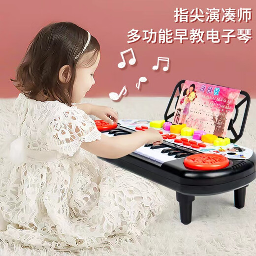 Elektronisches Klavier für Kinder 1-3-6 Jahre kann Musikinstrumente im frühen Bildungsklavier 24-Typ-Musikspielzeug (Blue] Electronic Piano (wiederaufladbare Batterie) spielen