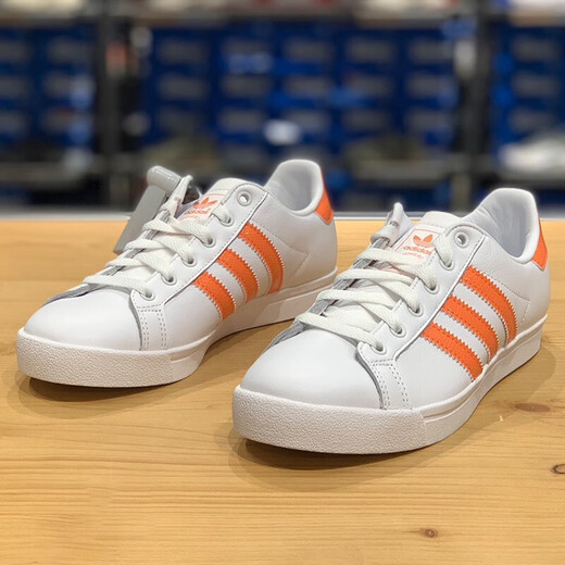 Adidas casual shoes women's shoes 2025 summer new Clover sneakers white shoes versatile low top shoes EE6202 white/orange 36 (220mm)