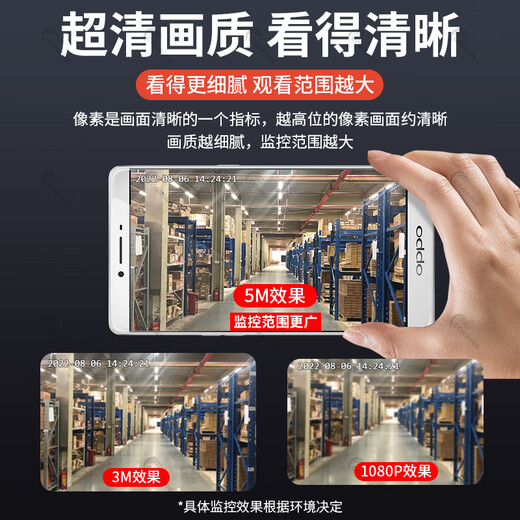 
CONRING surveillance camera plug-in wireless 4G mobile phone remote monitor indoor household high-definition network battery camera without power without networking lifetime traffic without connection with WIFI 4G model [no recharge required] Remote switch + voice intercom + super battery life